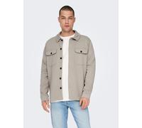 ONLY & SONS Herren Freizeit Hemd ONSNEWKODYL Overshirt Regular Fit XS - XXL, Größe:XL, Farbe:Vintage Khaki Melange 22021279
