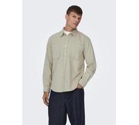 ONLY & SONS Herren Onsalp Rlx 2pkt Washd Cord Ls Shirt Noos, Silver Lining, L
