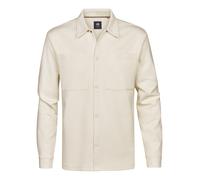 Langarmhemd PETROL INDUSTRIES "Men Sweater Collar", Herren, Gr. M (38), N-Gr, seashell, Sweatware, Obermaterial: 76% Baumwolle, 24% Polyester, bequem hüftbedeckend, Manschette, Hemden, wärmendes Mater