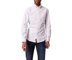 Langarmhemd PIERRE CARDIN "106", Damen, Gr. XXL, N-Gr, weiß (brilliant weiß), Web, Obermaterial: 100% Baumwolle, tailliert, 1-Knopf-Manschette, Hemden Langarmhemd (91105920-XXL)