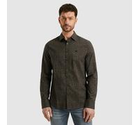 Langarmhemd PME LEGEND, Herren, Gr. XXL, N-Gr, schwarz (obsidian), Web, Obermaterial: 100% Baumwolle, gemustert, casual, Langarm, Hemden (40891636-XXL) obsidian