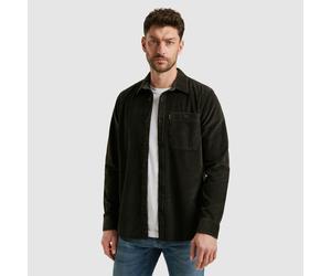 Langarmhemd PME LEGEND, Herren, Gr. 3XL, N-Gr, bristol schwarz, Web, Obermaterial: 100% Baumwolle, unifarben, regular fit hüftbedeckend, Rundhals, Hemden, aus softem Cord, mit Knopfleiste (71231003-XX