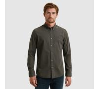 Langarmhemd PME LEGEND, Herren, Gr. XL, N-Gr, forged iron, Web, Obermaterial: 97% Baumwolle, 3% Elasthan, unifarben, regular fit normal, Manschette, Hemden, mit Logo Stickerei (59400322-XL) forged iro