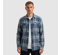 Langarmhemd PME LEGEND, Herren, Gr. XL, N-Gr, real indigo, Web, Obermaterial: 100% Baumwolle, kariert, regular fit normal, Manschette, Hemden, mit Karo Muster (54101612-XL) real indigo