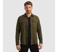 Langarmhemd PME LEGEND, Herren, Gr. XXL, N-Gr, grün (olive night), Web, Obermaterial: 100% Baumwolle, unifarben, regular fit normal, Manschette, Hemden, mit Logo Stickerei (48342163-XXL) olive night