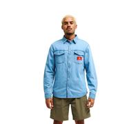 Langarmhemd QUIKSILVER "Bob Marley Uprising", Herren, Gr. S, US-Größen, blau (stone indigo), Obermaterial: 100% Baumwolle., Hemden (41842641-S) stone indigo