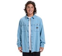 Langarmhemd QUIKSILVER "Bozeman Denim", Herren, Gr. L, US-Größen, beige (flint stone), 100% Baumwolle, Hemden (51969202-L) flint stone