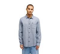 Langarmhemd QUIKSILVER "Motherfly Heather", Herren, Gr. XS, US-Größen, schwarz navy heather, Obermaterial: 100% Baumwolle., Hemden (36449452-XS) schwarz navy heather