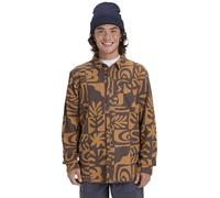 Langarmhemd QUIKSILVER "Motherfly Printed", Herren, Gr. S, US-Größen, almond desert checker, Obermaterial: 100% Walkfrottier;, Hemden (15887813-S) almond desert checker