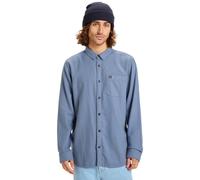 Langarmhemd QUIKSILVER "Motherfly Solid", Herren, Gr. L, US-Größen, blau (china blau), 100% Baumwolle, Hemden (70815400-L) china blau