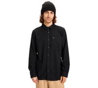 Langarmhemd QUIKSILVER "Motherfly Solid", Herren, Gr. L, US-Größen, schwarz, 100% Baumwolle, Hemden (43141462-L) schwarz