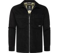Langarmhemd RAGWEAR "Cordy", Herren, Gr. S (48), Normalgrößen, schwarz, Material: 100% Baumwolle, lässig geschnitten hüftbedeckend, mit Knopf,Ärmel mit Ärmelschlitz normaler Saum mit Druckknopf, Hemde