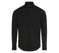 Langarmhemd REPLAY, Herren, Gr. L, N-Gr, schwarz, Web, Obermaterial: 97% Baumwolle, 3% Elasthan, unifarben, slim fit normal, 1-Knopf-Manschette, Hemden, mit Kentkragen, Slim Fit (39086613-L) schwarz