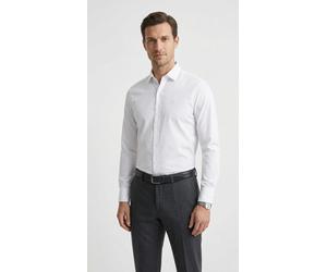 Langarmhemd REPLAY, Herren, Gr. L, N-Gr, weiß, Web, Obermaterial: 97% Baumwolle, 3% Elasthan, unifarben, slim fit normal, 1-Knopf-Manschette, Hemden, mit Kentkragen, Slim Fit (86265025-L) weiß