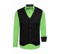 Langarmhemd RUSTY NEAL, Herren, Gr. 3XL, EURO-Größen, grün, 60% Baumwolle, 37% Polyester, 3% Elasthan, mehrfarbig, Hemden, inklusive Langarmhemd und Weste (45358830-XXXL) grün