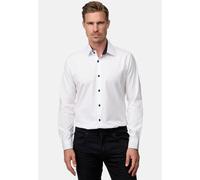 Langarmhemd RUSTY NEAL, Herren, Gr. 6XL, EURO-Größen, schwarz-weiß (weiß, schwarz), 60% Baumwolle, 37% Polyester, 3% Elasthan, unifarben, Hemden, mit trendigem Farbkontrast (52434032-6XL) weiß, schwar