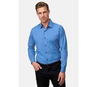 Langarmhemd RUSTY NEAL "Langarm", Herren, Gr. 3XL, EURO-Größen, bunt (blau, grau), 60% Baumwolle, 37% Polyester, 3% Elasthan, unifarben, Hemden, im Slim-Fit geschnitten (63364412-XXXL) blau, grau