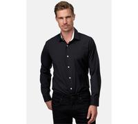 Langarmhemd RUSTY NEAL "Langarm", Herren, Gr. 6XL, EURO-Größen, schwarz-weiß (weiß, schwarz), 60% Baumwolle, 37% Polyester, 3% Elasthan, unifarben, casual, Langarm, Hemden, im Slim-Fit geschnitten (30