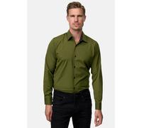 Langarmhemd RUSTY NEAL "Langarm", Herren, Gr. L, EURO-Größen, grün (grün, gelb), 60% Baumwolle, 37% Polyester, 3% Elasthan, unifarben, Hemden, im Slim-Fit geschnitten (34395515-L) grün, gelb