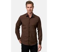Langarmhemd RUSTY NEAL "Langarm", Herren, Gr. M, EURO-Größen, bunt (natur), 60% Baumwolle, 37% Polyester, 3% Elasthan, unifarben, Hemden, im Slim-Fit geschnitten (37570542-M) natur