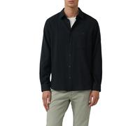 Langarmhemd S.OLIVER, Herren, Gr. 3XL, N-Gr, schwarz, Piqué, Obermaterial: 100% Baumwolle, unifarben, regular fit normal, Manschette, Hemden, mit Brusttasche (71018548-XXXL) schwarz