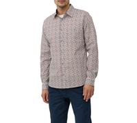 s.Oliver Hemd Slim Fit Gemustert Baumwollstretch Langarm Weiß/Rot XL