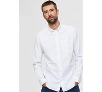 Langarmhemd SELECTED HOMME "SLHREGRICK-OX FLEX S" Gr. XXL (56), N-Gr, weiß Herren Hemden Langarm mit Brusttasche (55745111-XXL)