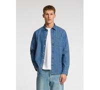 SELECTED HOMME Regular Fit Freizeithemd mit Brusttasche in Jeansblau, Größe S