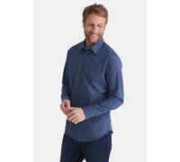Langarmhemd STOOKER MEN "HUGH Hemd Langarm Regular Fit", Herren, Gr. 3XL, US-Größen, blau (blau rainbow), Stoff, 60% Baumwolle, 40% Polyester, regular fit, Hemden, Langarm Hemd Regular Fit für Herren