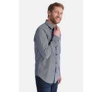 Langarmhemd STOOKER MEN "HUGH Hemd Langarm Regular Fit", Herren, Gr. 3XL, US-Größen, navy minimal aop, Stoff, 60% Baumwolle, 40% Polyester, regular fit, Hemden, Langarm Hemd Regular Fit für Herren (42