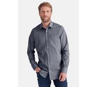 Langarmhemd STOOKER MEN "HUGH Hemd Langarm Regular Fit", Herren, Gr. M, US-Größen, silbergrau, Stoff, 60% Baumwolle, 40% Polyester, regular fit, Hemden, Langarm Hemd Regular Fit für Herren (84429600-M