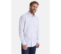 Langarmhemd STOOKER MEN "HUGH Hemd Langarm Regular Fit", Herren, Gr. M, US-Größen, weiß stripe dots, Stoff, 60% Baumwolle, 40% Polyester, regular fit, Hemden, Langarm Hemd Regular Fit für Herren (8668