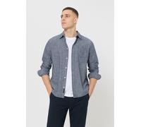 Langarmhemd STREET ONE MEN, Herren, Gr. 3XL (48), US-Größen, schwarz ink blau, Web, 100% Baumwolle, unifarben, normal normal, V-Ausschnitt, Bündchen, Hemden, aus reiner Baumwolle (71690946-XXXL) schwa