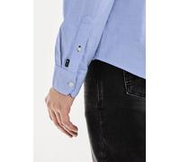 Langarmhemd STREET ONE MEN, Herren, Gr. M (40), US-Größen, blau (shirt blau), Web, 100% Baumwolle, unifarben, gerade hüftlang, V-Ausschnitt, Bündchen, Hemden, aus reiner Baumwolle (31803008-M) shirt b