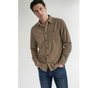 Langarmhemd STREET ONE MEN, Herren, Gr. S (38), US-Größen, brass braun, Web, 100% Baumwolle, unifarben, regular fit normal, V-Ausschnitt, abgesteppt, Hemden, aus reiner Baumwolle (64433555-S) brass br