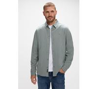 Langarmhemd STREET ONE MEN, Herren, Gr. S (38), US-Größen, grau (silber grün), Web, 100% Baumwolle, unifarben, normal normal, V-Ausschnitt, Bündchen, Hemden, aus reiner Baumwolle (28274850-S) silber g
