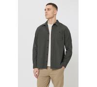 Langarmhemd STREET ONE MEN, Herren, Gr. XL (44), US-Größen, oil grau, Web, 100% Baumwolle, unifarben, normal normal, V-Ausschnitt, Bündchen, Hemden, aus reiner Baumwolle (13960665-XL) oil grau