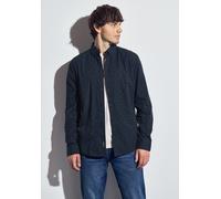 Langarmhemd STREET ONE MEN, Herren, Gr. XXL (46), US-Größen, blau (night blau), Web, 100% Baumwolle, gemustert, normal normal, V-Ausschnitt, Bündchen, Hemden, aus reiner Baumwolle (58645212-XXL) night