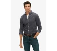 Langarmhemd SUPERDRY "CLASSIC NEEDLE CORD SHIRT", Herren, Gr. XL, N-Gr, lauren navy, Web, Obermaterial: 100% Baumwolle, unifarben, regular fit, Hemden (69097428-XL) lauren navy