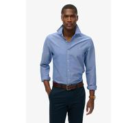 Langarmhemd SUPERDRY "CLASSIC OXFORD L/S SHIRT", Herren, Gr. 3XL, N-Gr, blau (azure blau chambray oxford), Web, Obermaterial: 100% Baumwolle, regular fit, Hemden (56223567-XXXL) azure blau chambray ox