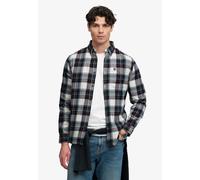 Langarmhemd SUPERDRY "L/S COTTON LUMBERJACK SHIRT", Herren, Gr. XL, N-Gr, bunt (skylar check weiß), Hemden, Baumwolle, regular fit (69730033-XL) skylar check weiß