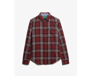 Langarmhemd SUPERDRY "L/S COTTON LUMBERJACK SHIRT", Herren, Gr. XXL, N-Gr, frontier check rot, Web, Obermaterial: 100% Baumwolle, kariert, regular fit, Hemden, Regular Fit, aus Baumwolle, mit Knopflei