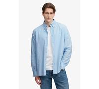 Langarmhemd SUPERDRY "PREPPY OXFORD L/S SHIRT", Herren, Gr. L, N-Gr, blau (pale blau chambray), Web, Obermaterial: 100% Baumwolle, gestreift, regular fit normal, Hemden, Baumwolle, regular fit (413552