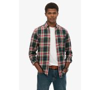 Langarmhemd SUPERDRY "VINTAGE CHECK SHIRT", Herren, Gr. M, N-Gr, grün (grace check grün), Web, Obermaterial: 100% Baumwolle, kariert, regular fit, Hemden (11551626-M) grace check grün