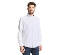Langarmhemd TOM TAILOR, Herren, Gr. 3XL, N-Gr, weiß, Web, Obermaterial: 50% Baumwolle, 50% Lyocell, unifarben, regular fit normal, ohne Ausschnitt, Manschette, Hemden, mit Manschetten (92113660-XXXL)