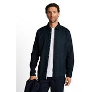 Langarmhemd TOM TAILOR, Herren, Gr. XL, N-Gr, sky captain blau, Web, Obermaterial: 55% Leinen, 45% Baumwolle, normal hüftbedeckend, Rundhals, Hemden, mit Leinen (78660757-XL) sky captain blau