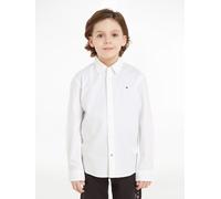 Langarmhemd TOMMY HILFIGER "BOYS STRETCH OXFORD SHIRT L/S" Gr. 7 (122), N-Gr, weiß (white) Jungen Hemden (26739409-7) white