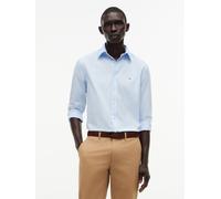 Langarmhemd TOMMY HILFIGER "CORE FLEX POPLIN SOLID Regular Fit SHIRT", Herren, Gr. S (46), N-Gr, blau (sweet blau), Web, Obermaterial: 100% Baumwolle, regular fit, Manschette, Hemden, Regular Fit Flex
