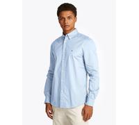 Langarmhemd TOMMY HILFIGER "CORE FLEX POPLIN SOLID Regular Fit SHIRT", Herren, Gr. XXXL (60/62), N-Gr, blau (sweet blau), Web, Obermaterial: 100% Baumwolle, regular fit, Manschette, Hemden, Regular Fi