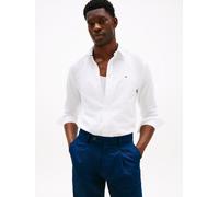 Langarmhemd TOMMY HILFIGER "DOBBY STRUCTURE RF SHIRT", Herren, Gr. M, N-Gr, weiß (th optic weiß), Web, Obermaterial: 100% Baumwolle, regular fit, 1-Knopf-Manschette, Hemden (27586061-M) th optic weiß